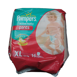 Active Baby Dipers - XL(12 kg) - Pant Style