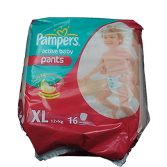 Active Baby Dipers - XL(12 kg) - Pant Style